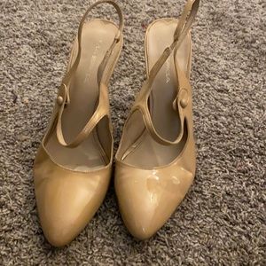 Via Spiga Patent Leather sling back heels